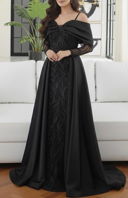 پیراهن مجلسی زنانه و شب ماکسی مدل دو دامنه گلرخ
