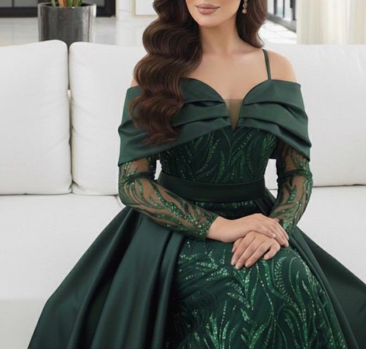 پیراهن مجلسی زنانه و شب ماکسی مدل دو دامنه گلرخ