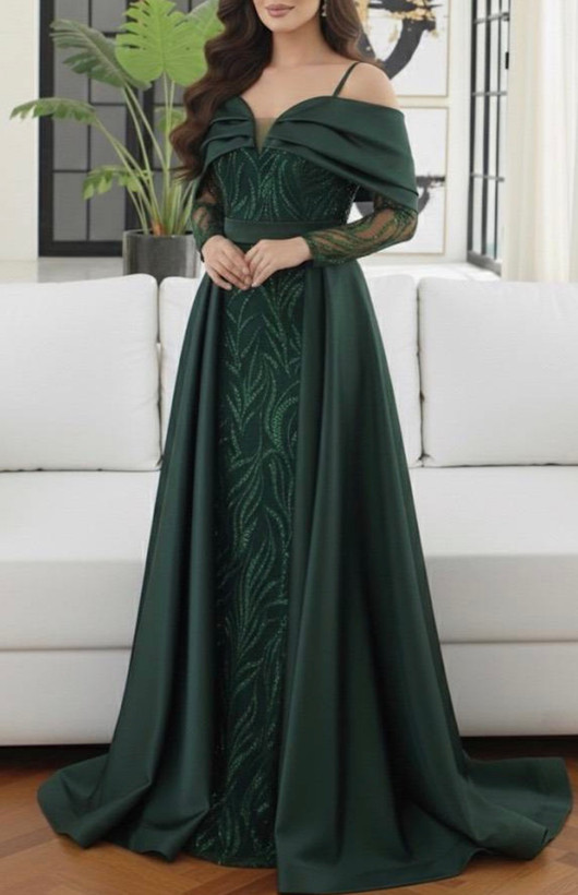 پیراهن مجلسی زنانه و شب ماکسی مدل دو دامنه گلرخ