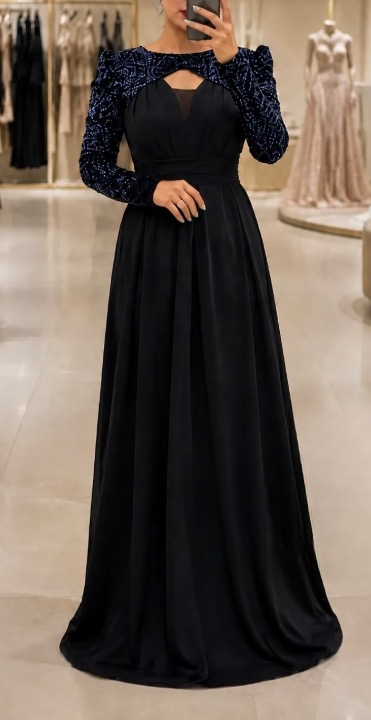 لباس مجلسی و شب ماکسی مدل هیلی
