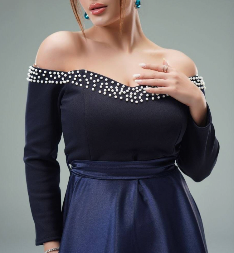 پیراهن زنانه مجلسی و شب ماکسی مدل الیسا۲