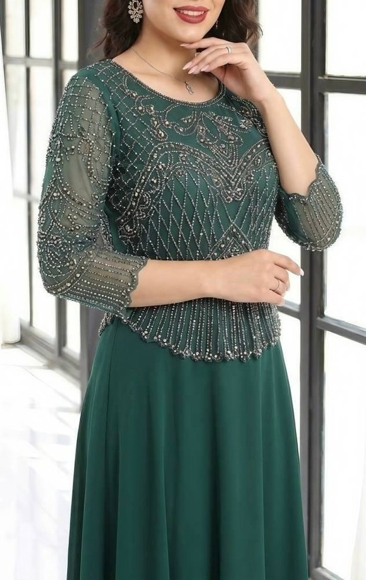پیراهن مجلسی زنانه و ماکسی و شب مدل لعیا سایز بزرگ(ارسال٢٢ شهریور)