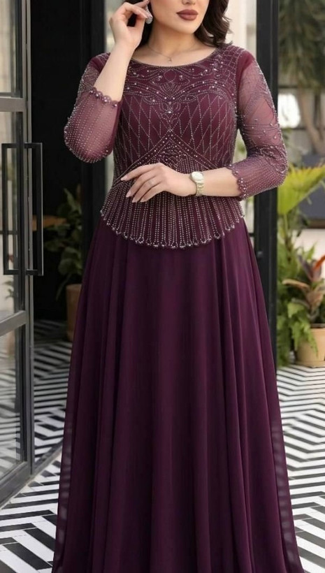 پیراهن مجلسی زنانه و ماکسی و شب مدل لعیا سایز بزرگ(ارسال٢٢ شهریور)