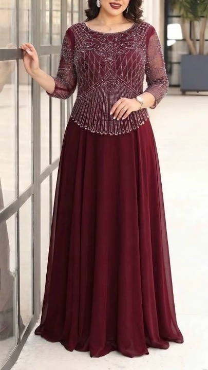 پیراهن مجلسی زنانه و ماکسی و شب مدل لعیا سایز بزرگ(ارسال٢٢ شهریور)