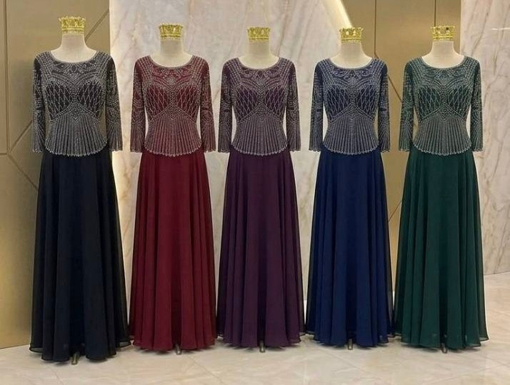 پیراهن مجلسی زنانه و ماکسی و شب مدل لعیا سایز بزرگ(ارسال٢٢ شهریور)