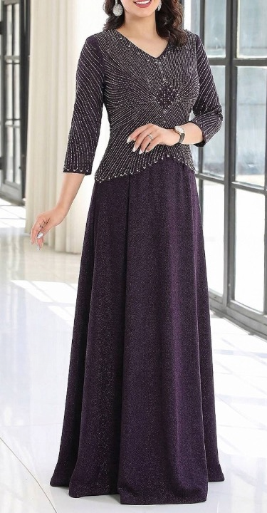 پیراهن مجلسی زنانه و شب ماکسی مدل روناک سایز بزرگ