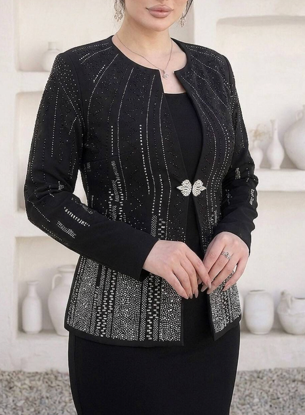 کت و سارافن زنانه مجلسی و شیک کار شده مدل هدیه سایز بزرگ