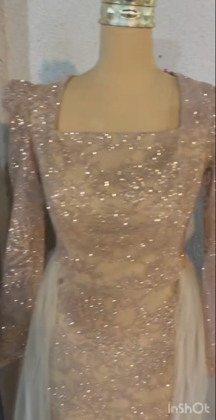 پیراهن مجلسی زنانه و شب ماکسی مدل مرجان دو دامنه