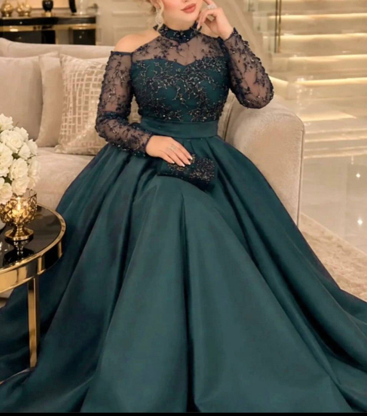 پیراهن زنانه مجلسی و شب ماکسی مدل النا سایز بزرگ