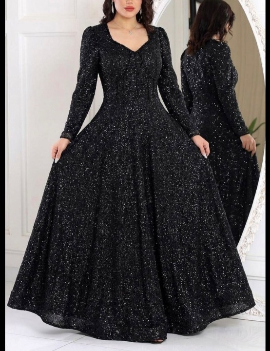 پیراهن مزونی مجلسی زنانه شب و ماکسی سارا