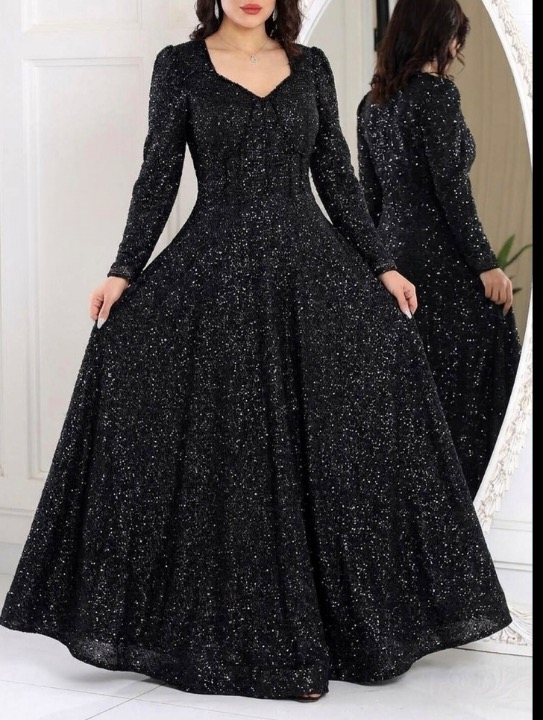 پیراهن مزونی مجلسی زنانه شب و ماکسی سارا