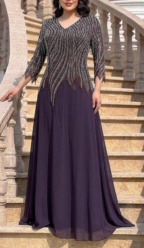پیراهن مجلسی زنانه و شب ماکسی مدل دلبر سایز بزرگ