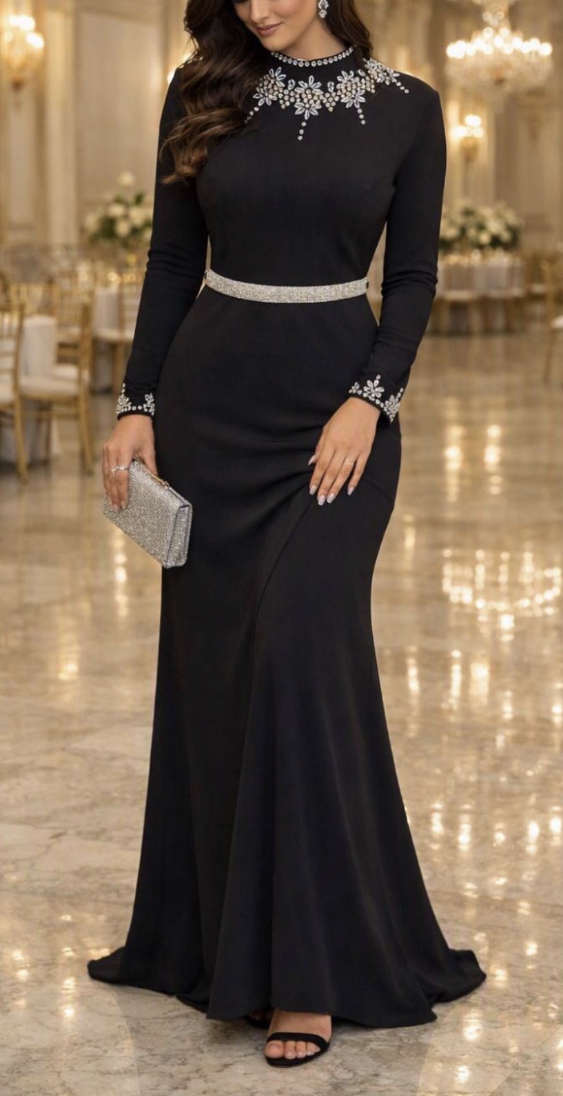 پیراهن زنانه مجلسی و شب ماکسی مدل سحر