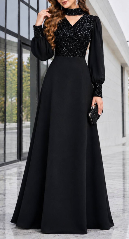 پیراهن زنانه مجلسی و شب ماکسی مدل گلشن رویال۲
