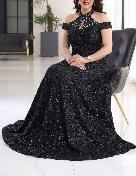 پیراهن مجلسی زنانه و ماکسی و شب مدل روژین سایز بزرگ